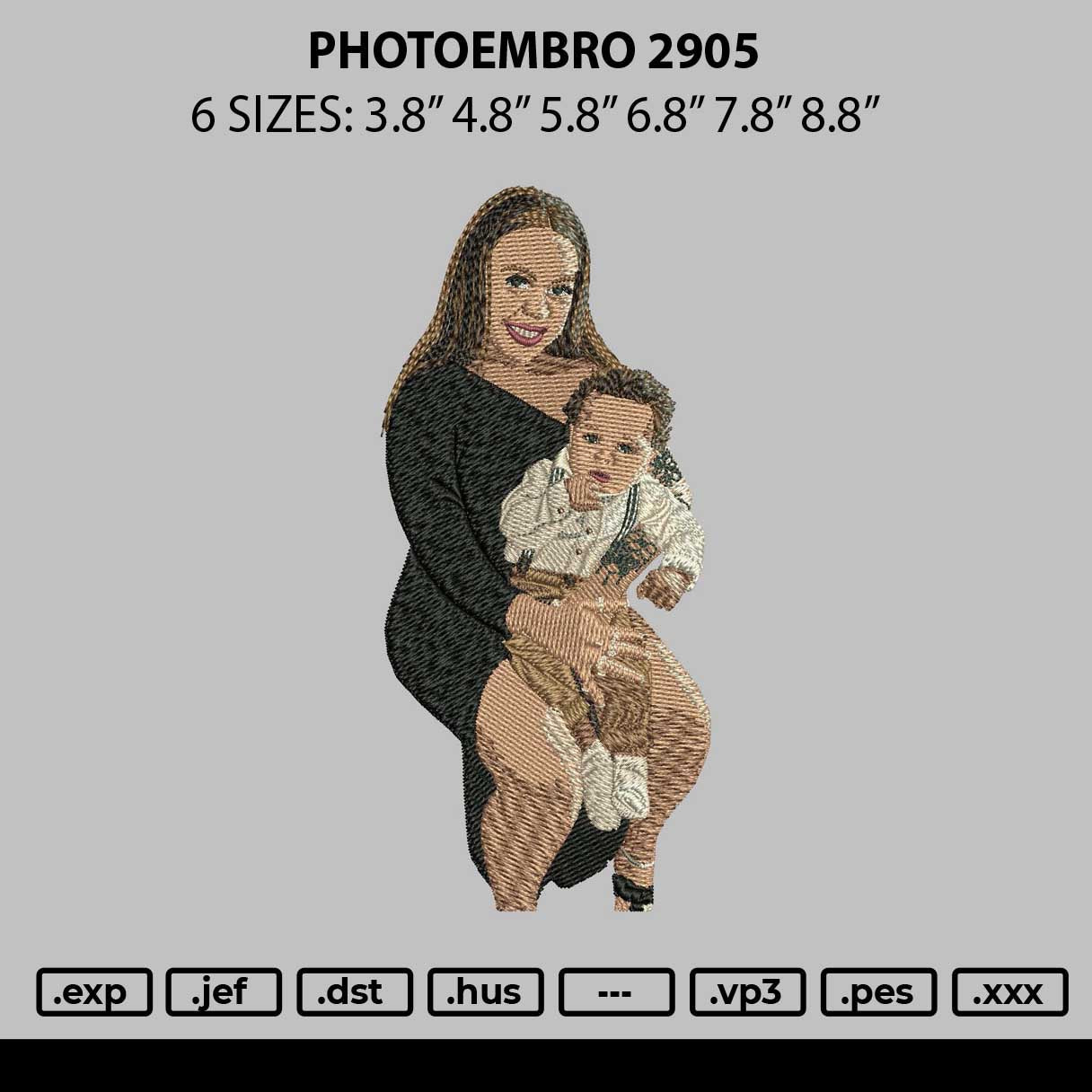 Photoembro 2905 Embroidery File 6 sizes