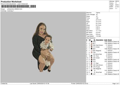 Photoembro 2905 Embroidery File 6 sizes