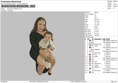 Photoembro 2905 Embroidery File 6 sizes