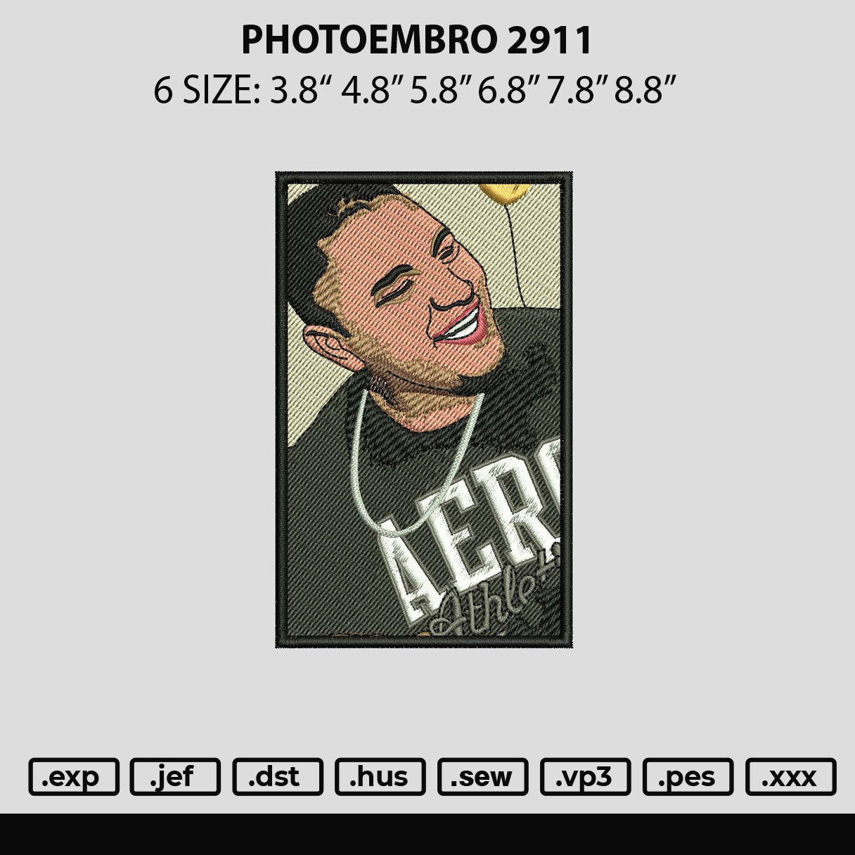 Photoembro 2911 Embroidery File 6 sizes