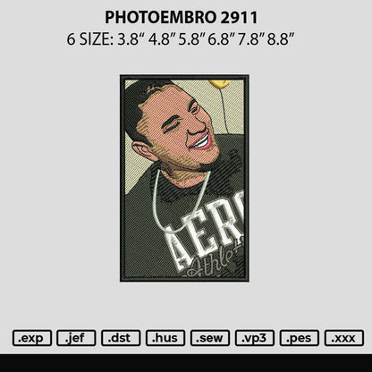 Photoembro 2911 Embroidery File 6 sizes