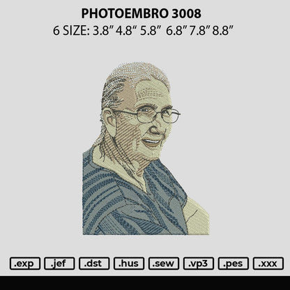 Photoembro 3008 Embroidery File 6 sizes