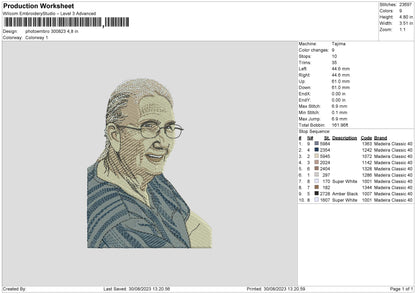 Photoembro 3008 Embroidery File 6 sizes