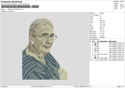 Photoembro 3008 Embroidery File 6 sizes
