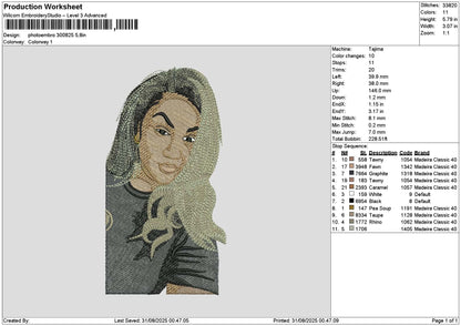 Photoembro 3008 Embroidery File 6 sizes