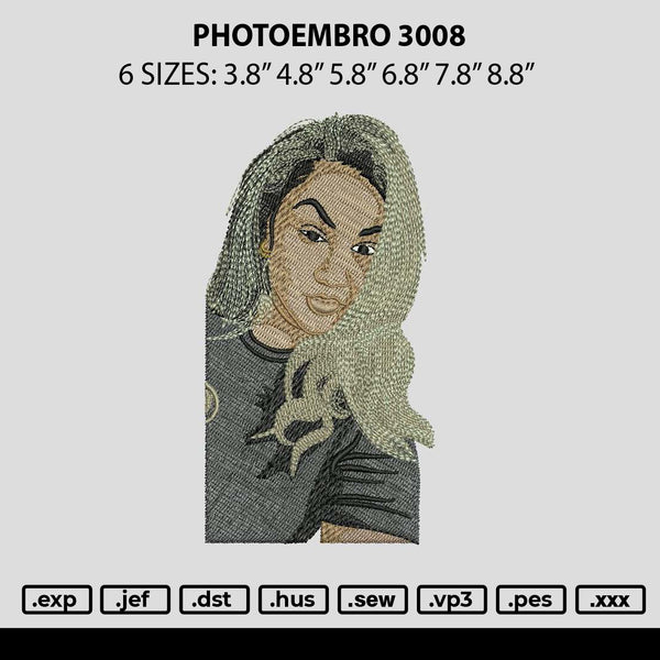 Photoembro 3008 Embroidery File 6 sizes