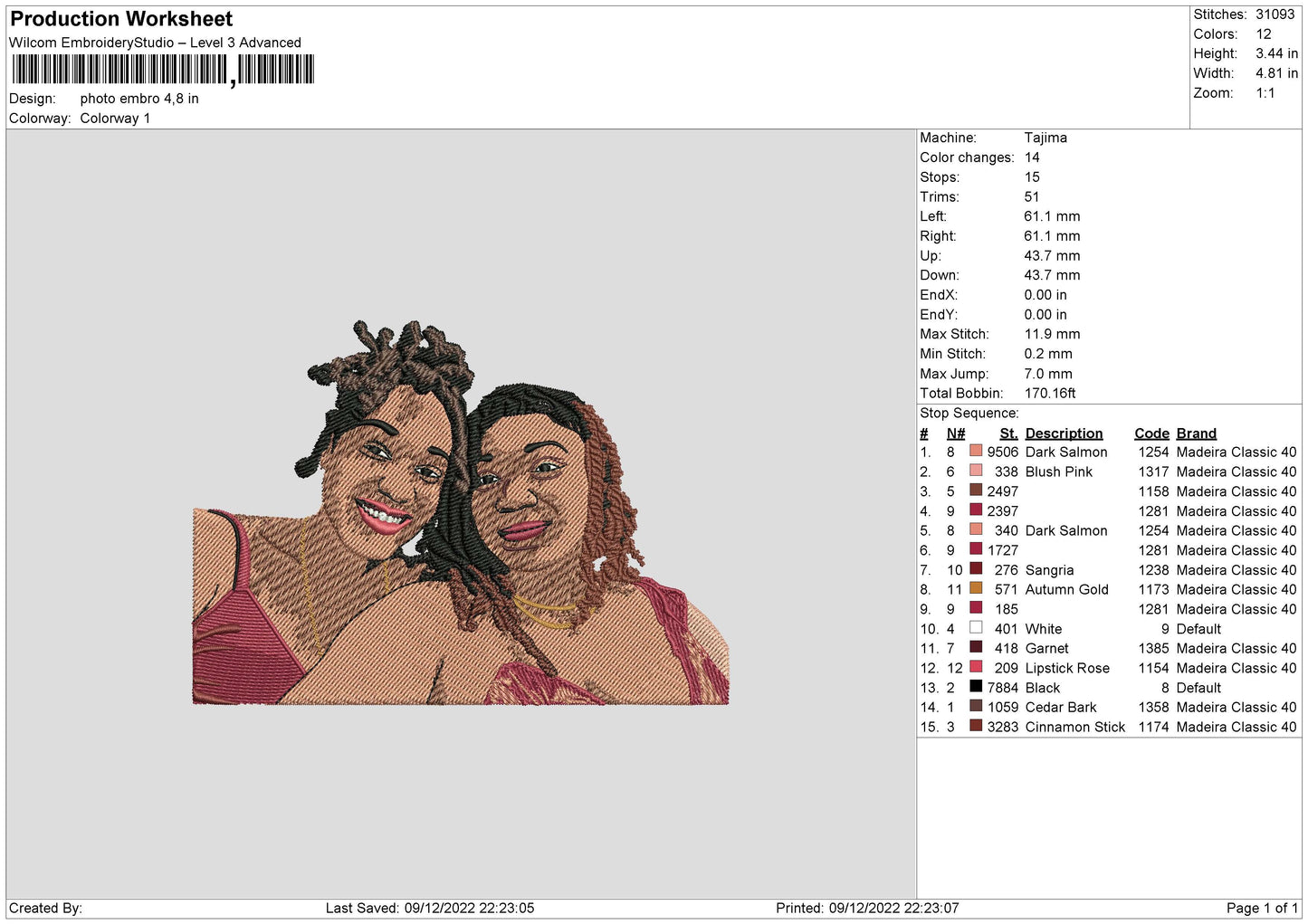 Photo Embro 004 Emboidery File 6 sizes