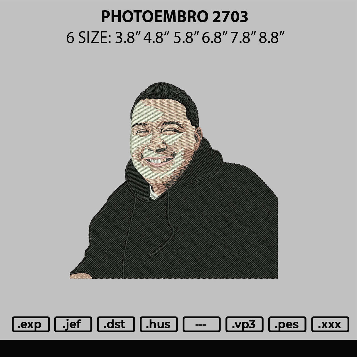 Photoembro 2703 Embroiery File 6 sizes