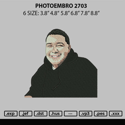 Photoembro 2703 Embroiery File 6 sizes