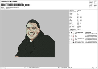 Photoembro 2703 Embroiery File 6 sizes