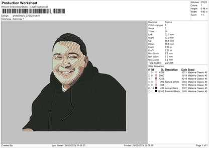 Photoembro 2703 Embroiery File 6 sizes