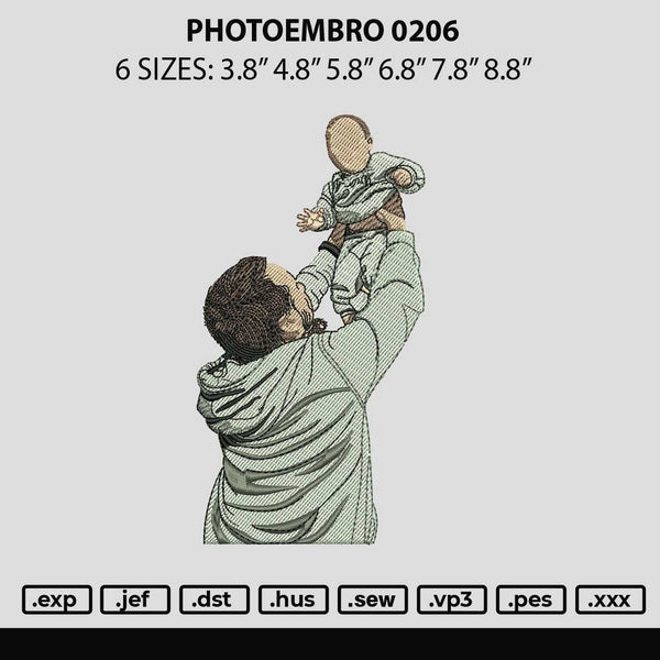 Photoembro 0206b Embroidery File 6 sizes