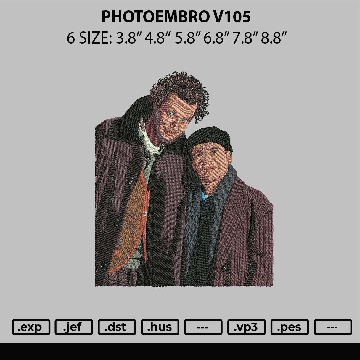Photoembro V105 Embroidery file 6 sizes