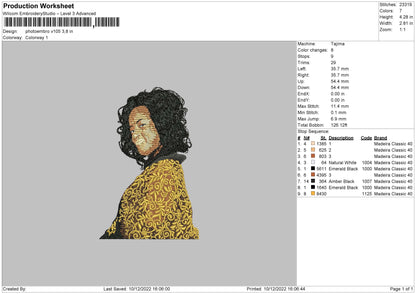 Photoembro V105 Emboidery File 6 sizes