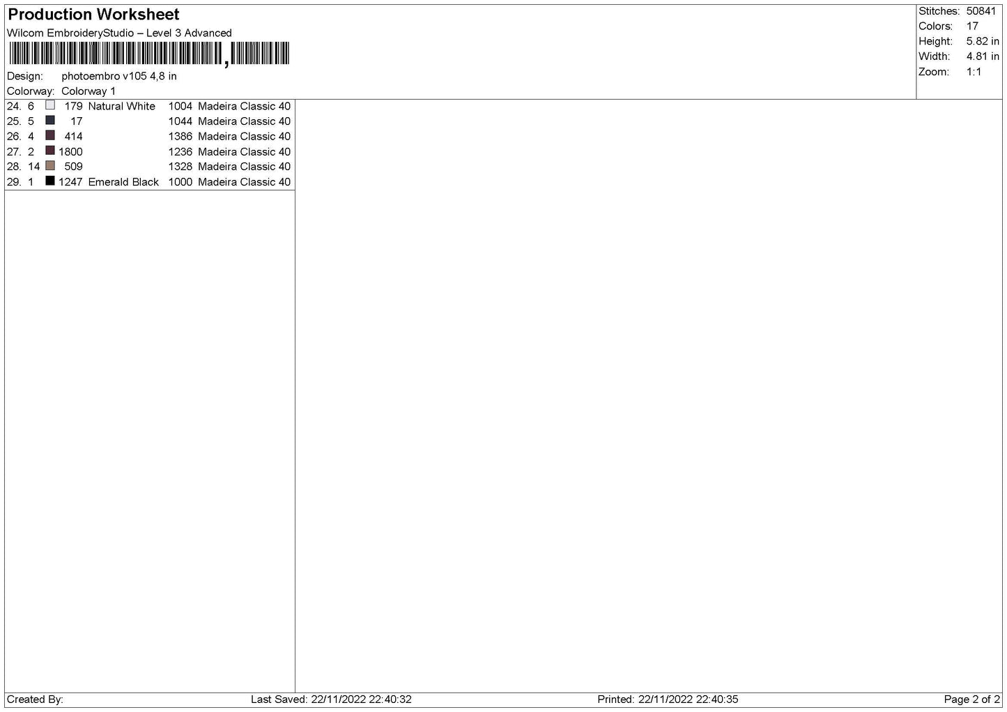 Photoembro V105 Embroidery file 6 sizes