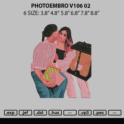 Photoembro V106 92 Embroidery File 6 sizes