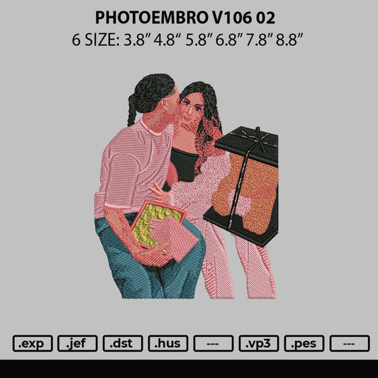 Photoembro V106 92 Embroidery File 6 sizes