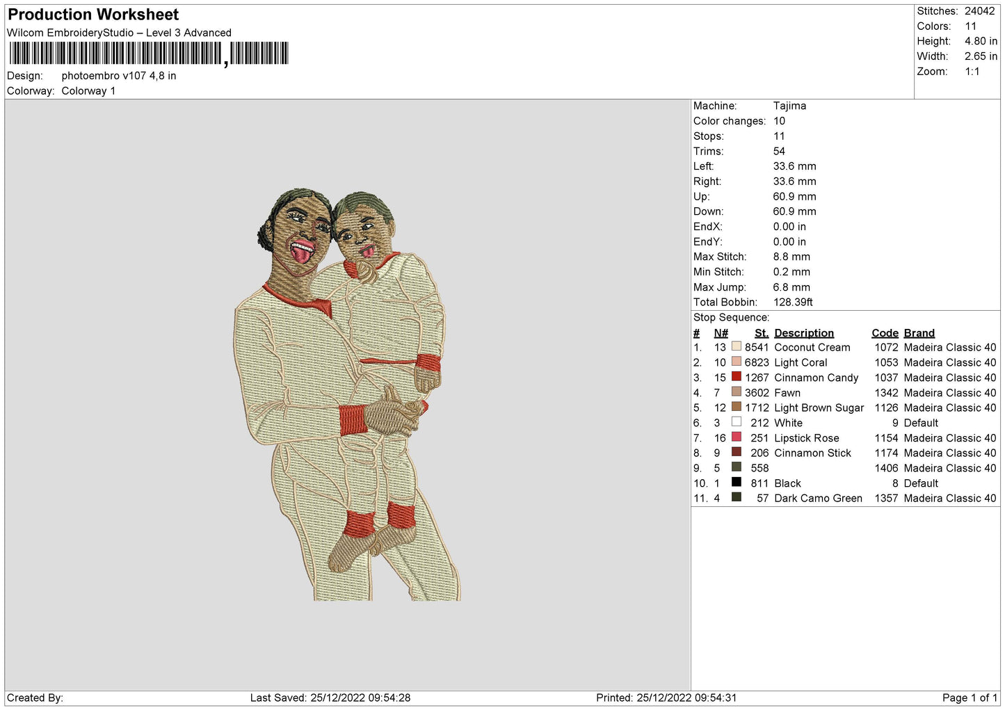 Photoembro V107 Embroidery File 6 Sizes
