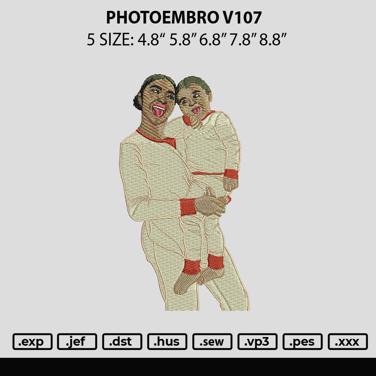 Photoembro V107 Embroidery File 6 Sizes