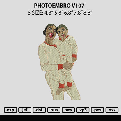 Photoembro V107 Embroidery File 6 Sizes