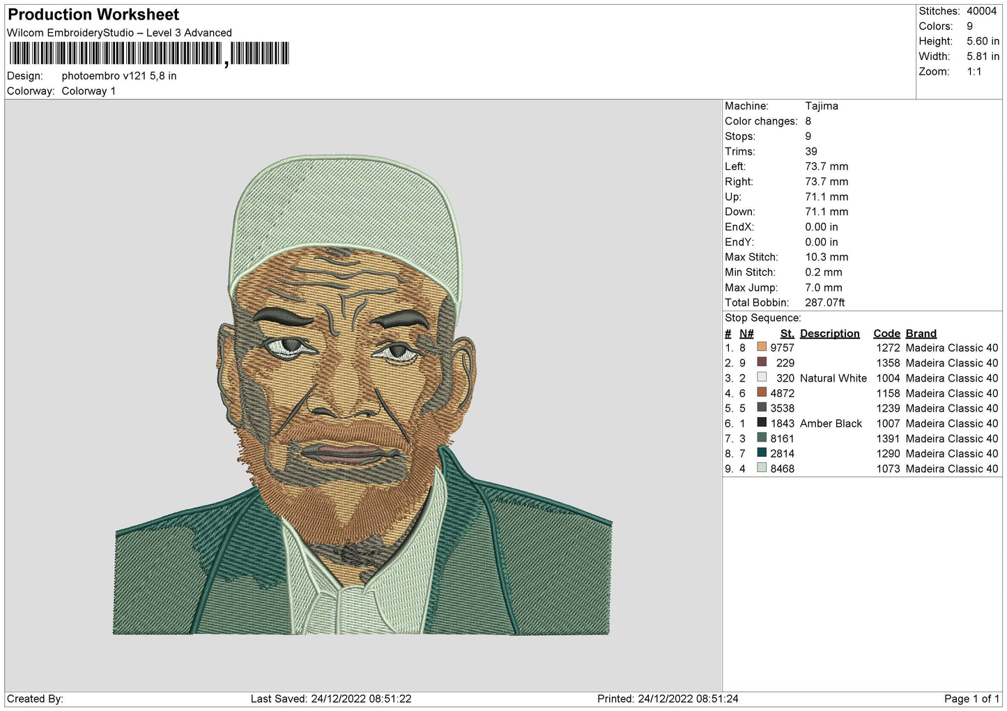 Photoembro 121 Embroidery FIle 6 sizes