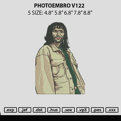 Photoembro V122 Embroidery File 6 sizes