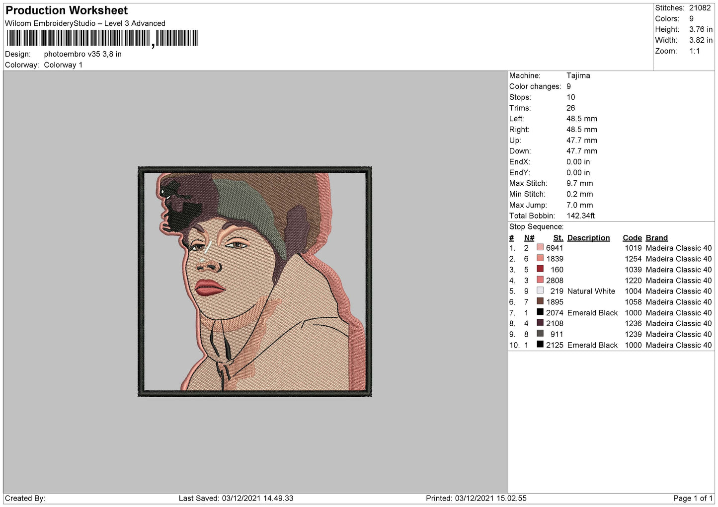 Photoembro V35 Embroidery File 4 size