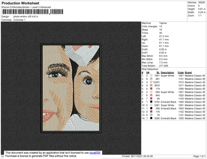 Photo Embro V35 Embroidery File 4 size