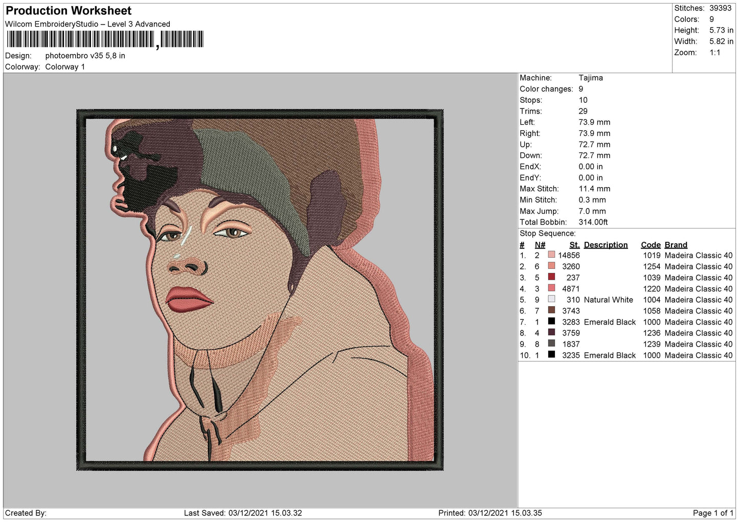 Photoembro V35 Embroidery File 4 size