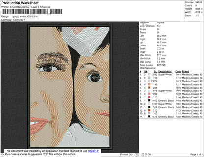 Photo Embro V35 Embroidery File 4 size