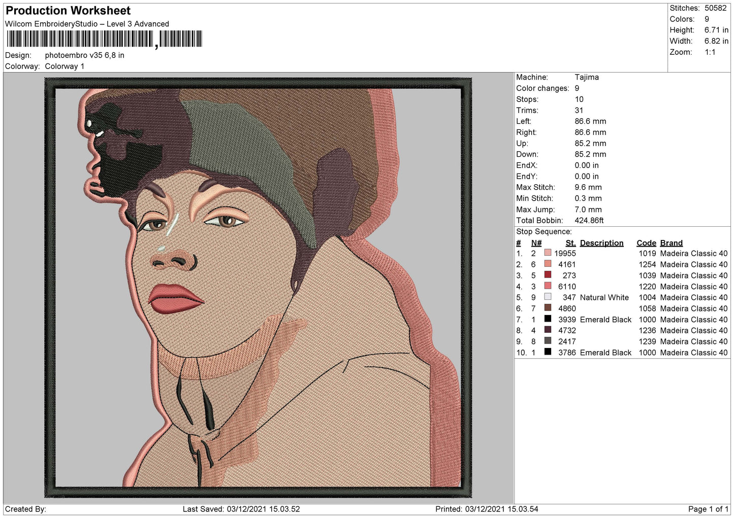 Photoembro V35 Embroidery File 4 size