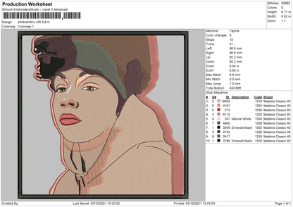 Photoembro V35 Embroidery File 4 size