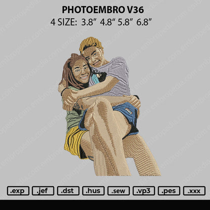 PhotoEmbro V36 Embroidery File 4 size