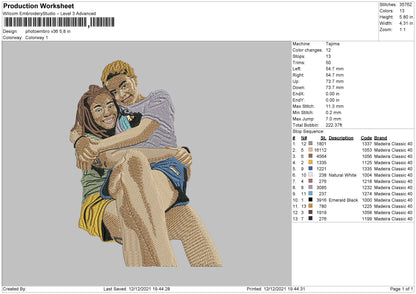 PhotoEmbro V36 Embroidery File 4 size