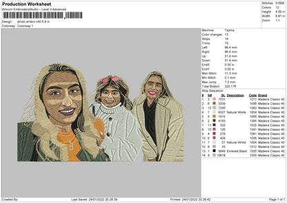 Photo Embro V40 Embroidery File 4 size