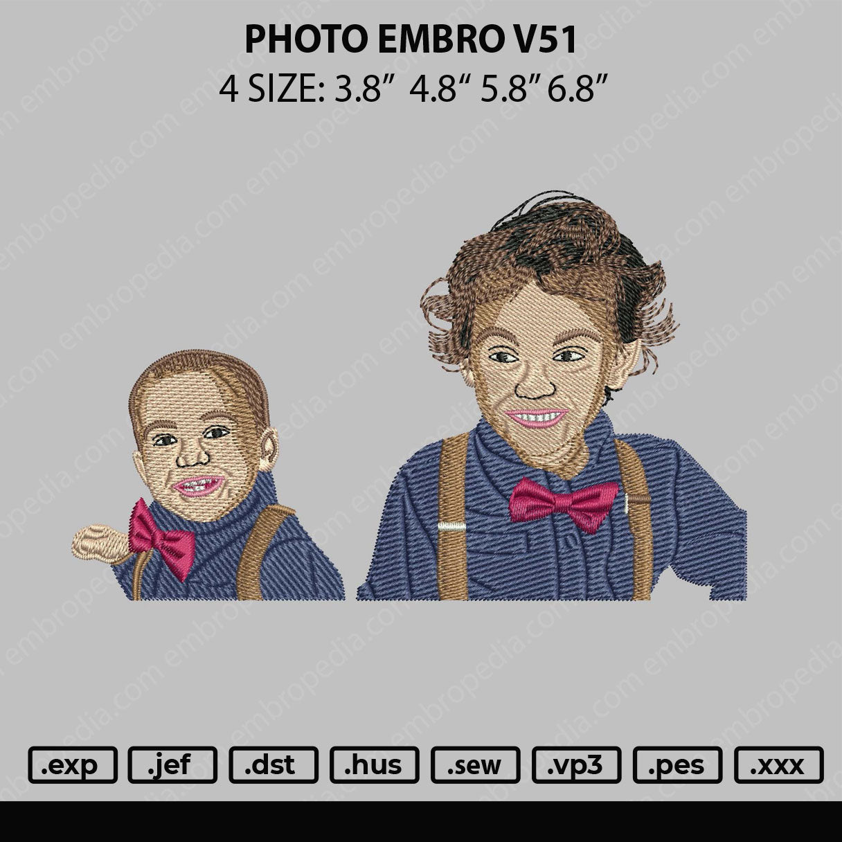 Photo Embro V51 Embroidery File 4 size
