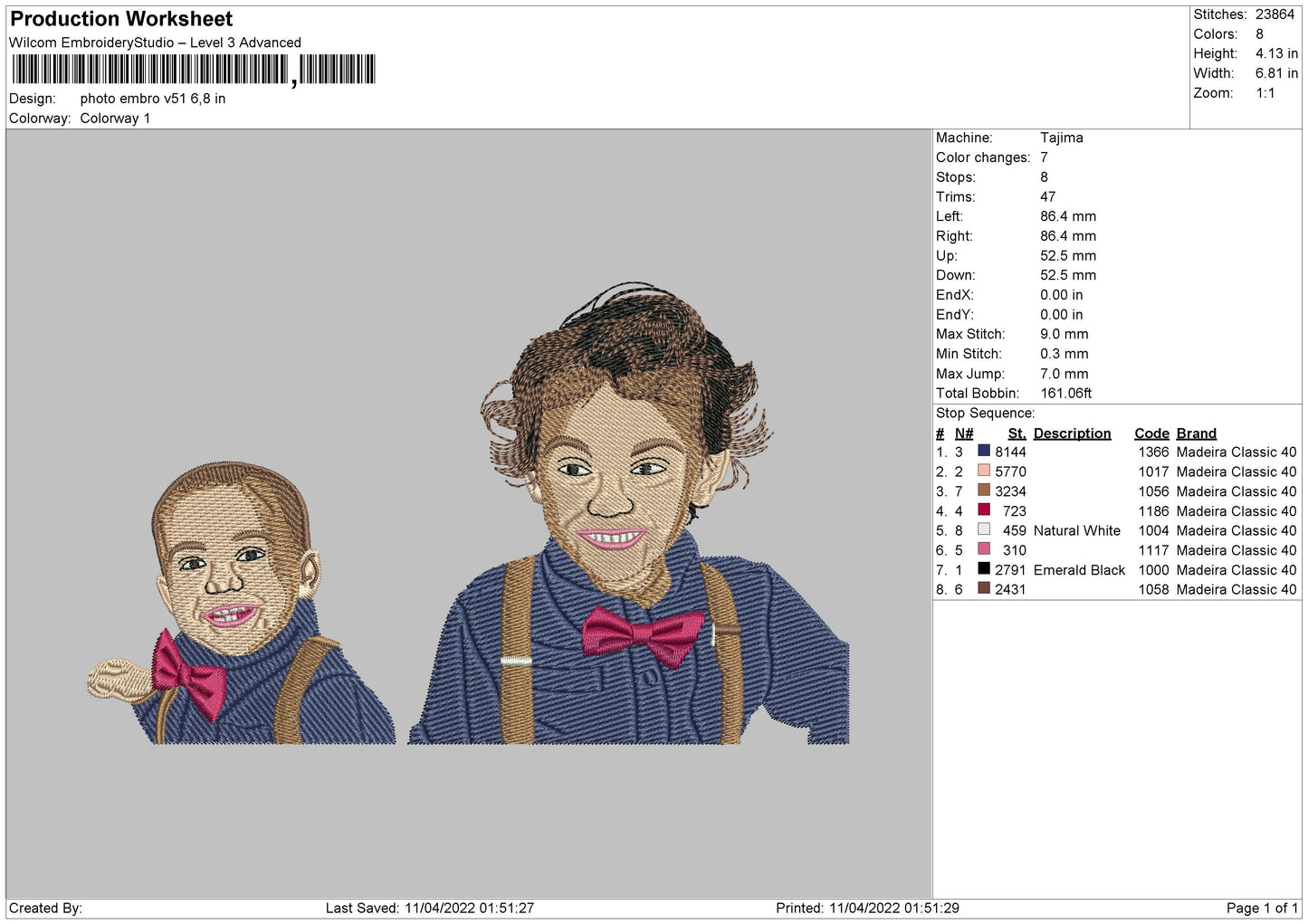 Photo Embro V51 Embroidery File 4 size