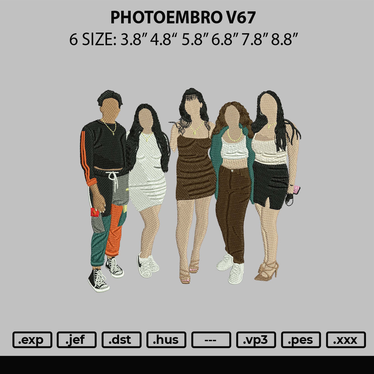 Photoembro V67 Embroider File 6 sizes