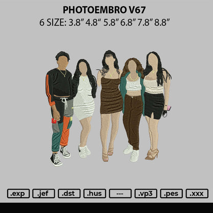 Photoembro V67 Embroider File 6 sizes