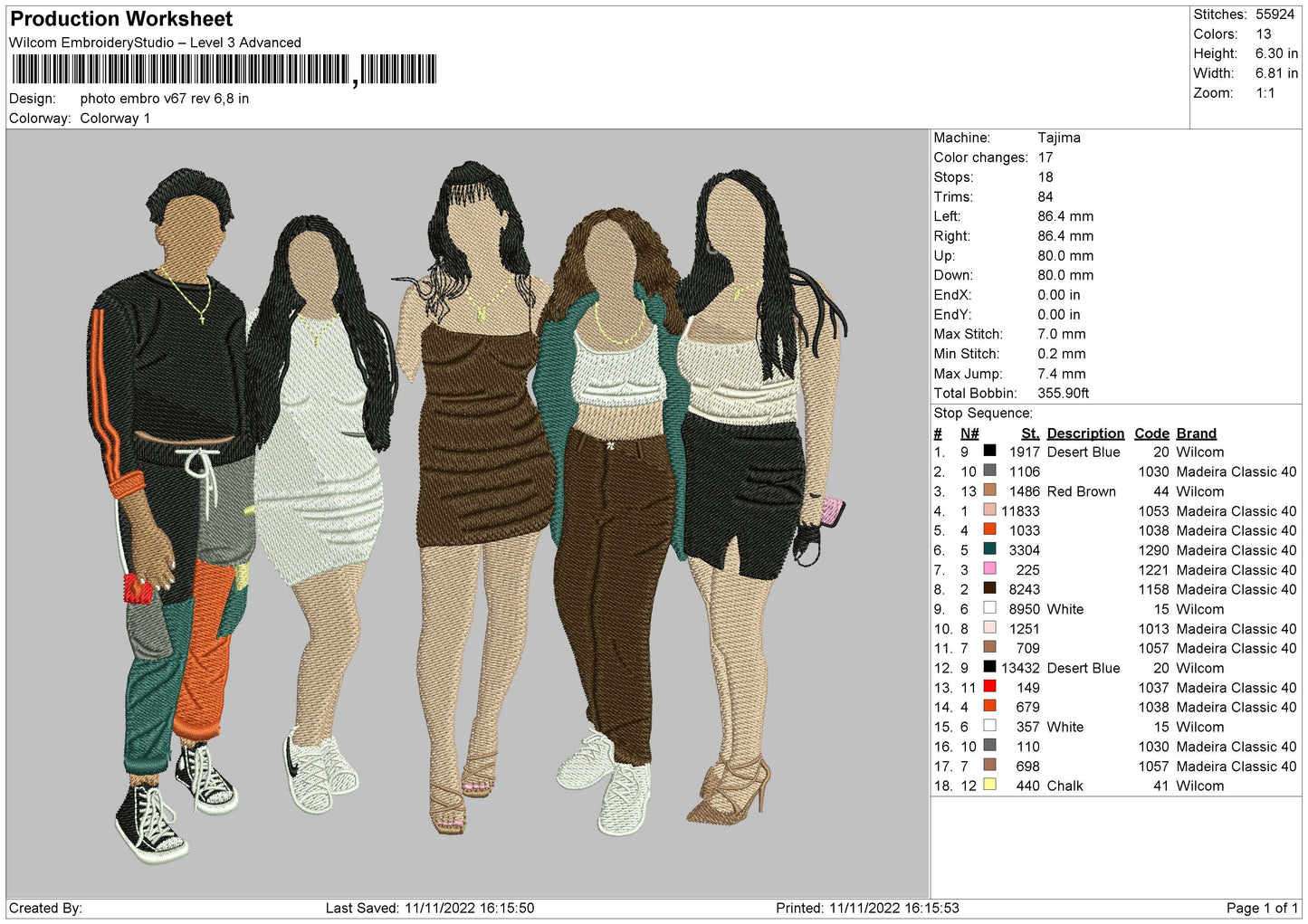 Photoembro V67 Embroider File 6 sizes