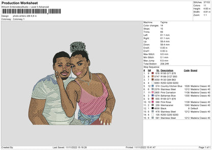 Photoembro V68 Embroidery File 6 sizes