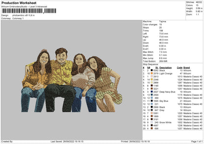 Photoembro V81 Embroiery File 6 sizes