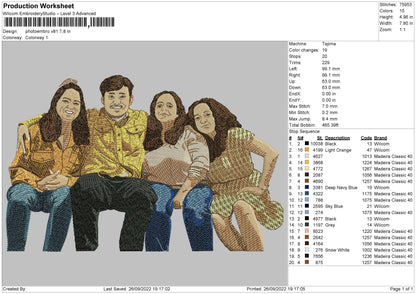 Photoembro V81 Embroiery File 6 sizes