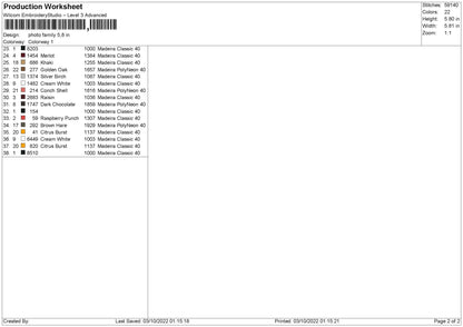 Photo Famaly Embroidery File 5 sizes
