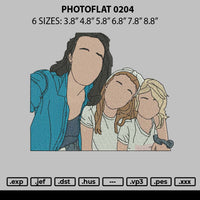 Photoflat 0204 Embroidery File 6 sizes