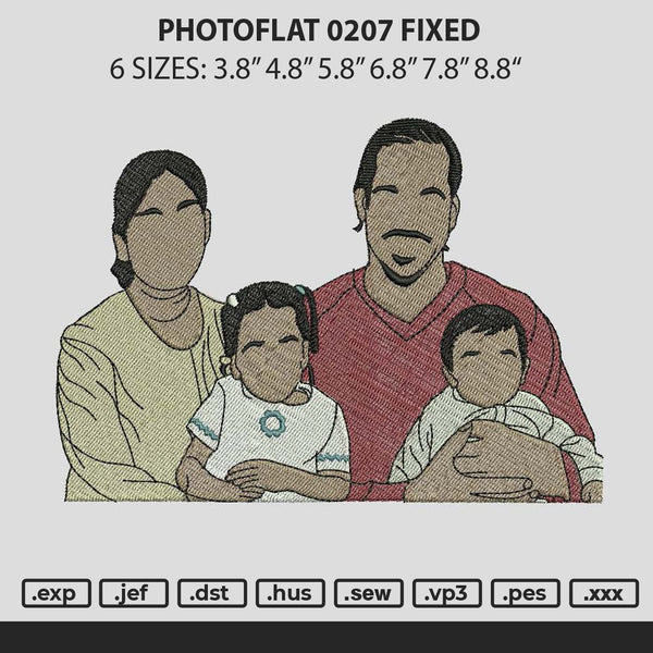 Photoflat 0207 Embroidery File 6 sizes