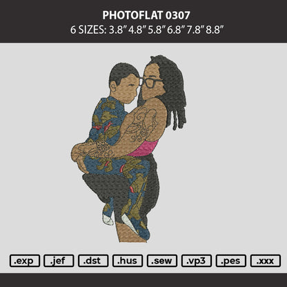 Photoflat 0307 Embroidery Machine Design File 6 sizes