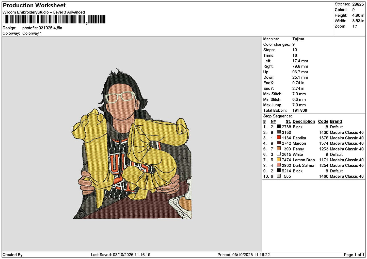Photoflat 0310 Embroidery File 6 sizes