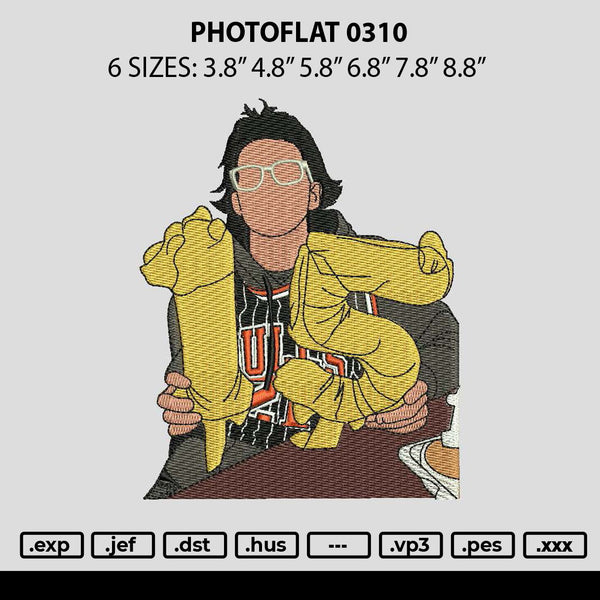 Photoflat 0310 Embroidery File 6 sizes