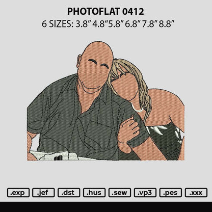 Photoflat 0412 Embroidery File 6 sizes